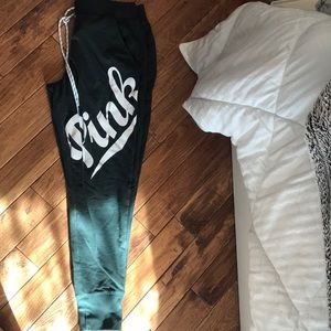 Pink | vs green joggers